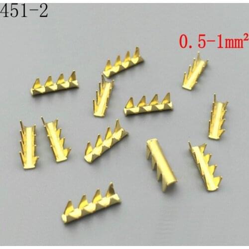 100pcs/lot 451-2 Shark tooth buckle u-shaped copper wire deduction wire envelope terminal