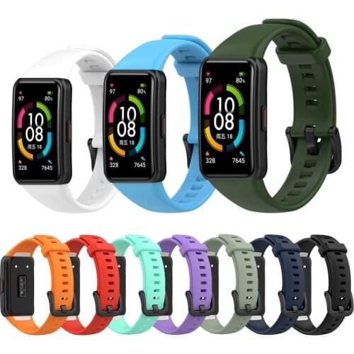 Soft TPU Watch Strap for Honor Band 6 Smart Wristband Replacement Belt Bracelet for Huawei Honor Band 6 Strap Accessories