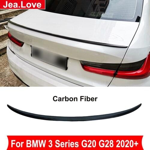 Real Carbon Fiber M3 Style Car Rear Spoiler Back Trunk Wing Modification Styling Part For BMW 3 Series G20 G28 2020 Up