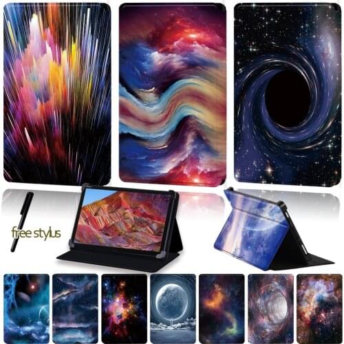 Universal Tablet Case for Huawei MediaPad M1/M2//M3/M5/M6/8.0"/8.4"/10"/10.8" Anti-Dust Drop Resistance PU Leather Case+Stylus