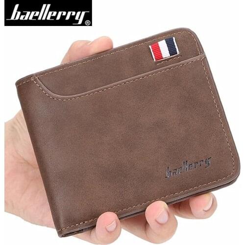 High Quality Short Men Wallet PU Leather Wallets Casual Male Clutch Purse with ID Credit Card Holder Coin Pocket carteira