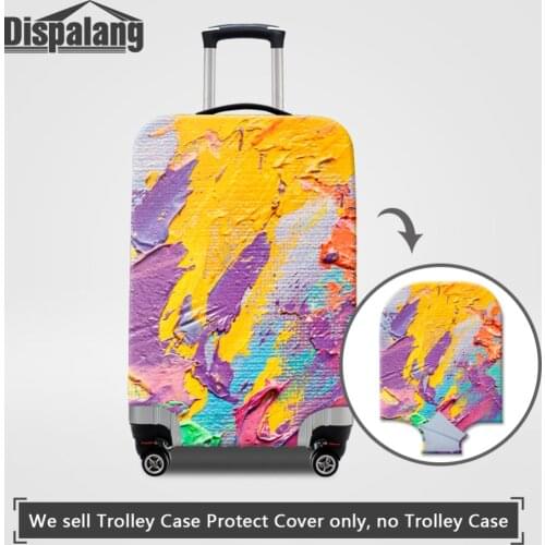 Dispalang Bright Colorful Thick Elastic Luggage Covers Apply 18-30 inch Trolley Case Covers Polyester waterproof Suitcase Covers