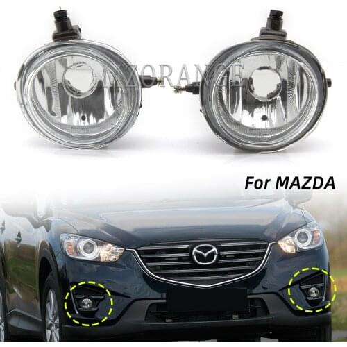 1 Pair Fog Lights for Mazda 6 5 3 2 CX-5 CX-7 CX-9 RX-8 MPV MX-5/Miata Fog Light Without Bulbs Headlight Front Bumper Fog Lamp