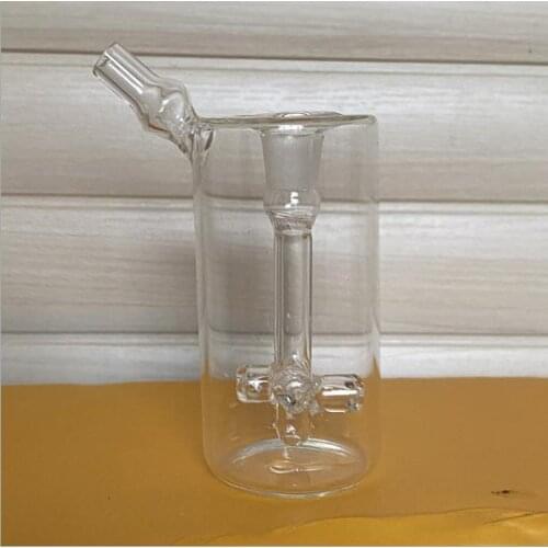 1pc Portable Handheld Glass Shisha Pipe Large Nozzle Hookah Smoking Pipe Water Filter Smoke Mouthpiece Cigarette Tobacco Pipe