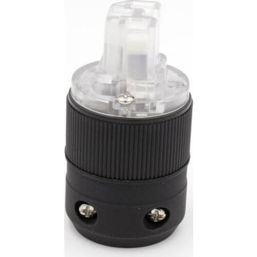 2pcs Rhodium plated Transparent EU /UK/UK IEC female AC connector for DIY HiFi Power Cable