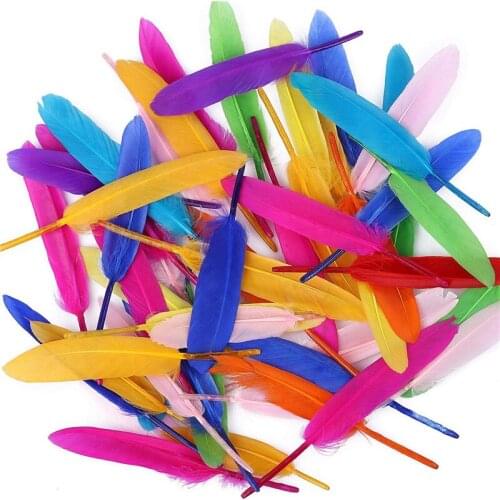 20pcs/lot duck feathers plumes diy feathers for jewelry making crafts wedding decoration hats accessories pluma material 10-16CM