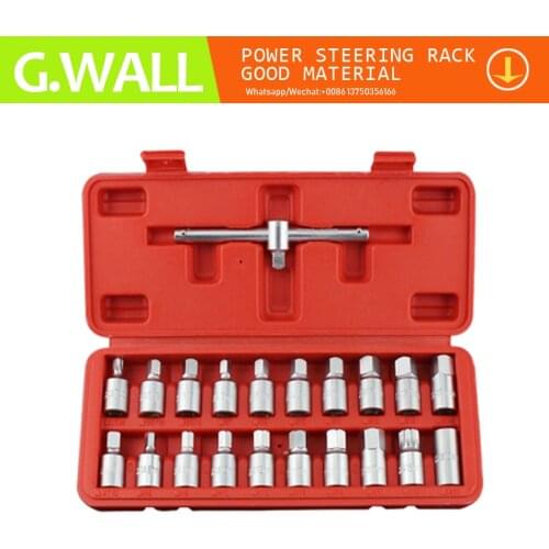 21 pieces Four / six corners oil draining tools oil draining screw sets oil pan shell screws socket wrenches oil bottom screws