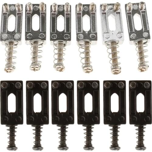 6 Pcs/Set Guitar Tremolo Concave Saddles for Electric Guitar String Savers Replacement Stringed Instruments Parts