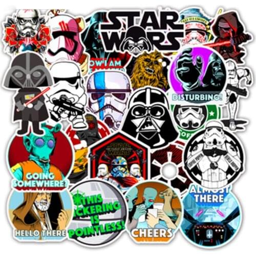Disney 50pcs Star Wars stickers graffiti waterproof skateboard stickers fashion personalized luggage computer stickers