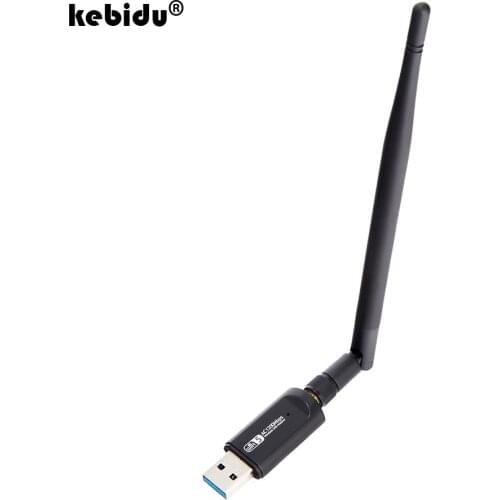 Kebidu Mini USB 2.4Ghz 5Ghz Dual Band WIFI Dongle RTL8812BU Wireless 1200Mbps Network Card WiFi LAN Adapter with Antenna
