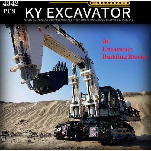 Excavator Building Blocks Remote Control Engineering rc Truck Vehicle Child Bricks Technical Excavator Toy For Boy Friends Gift