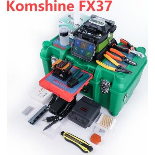 Komshine FX37 Fiber Optical Fusion Splicer for FTTx FTTH With Optic Fiber Cleaver Cooling Tray and all strippers