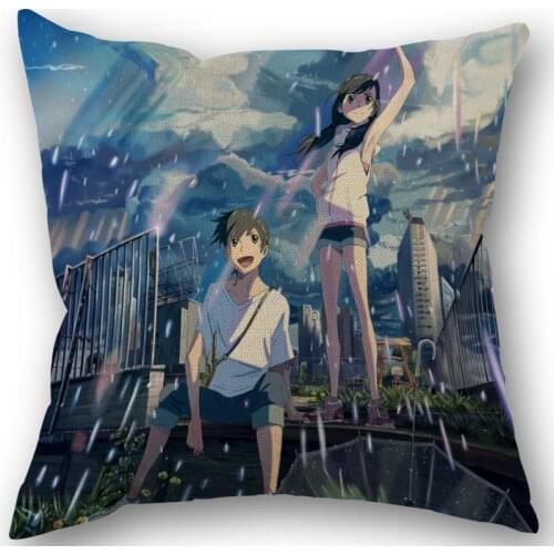 Nice Custom Weathering With You Pillowcase Cotton Linen Fabric Square Zipper Pillowcase 45X45cm Wedding Decorative Pillow cover