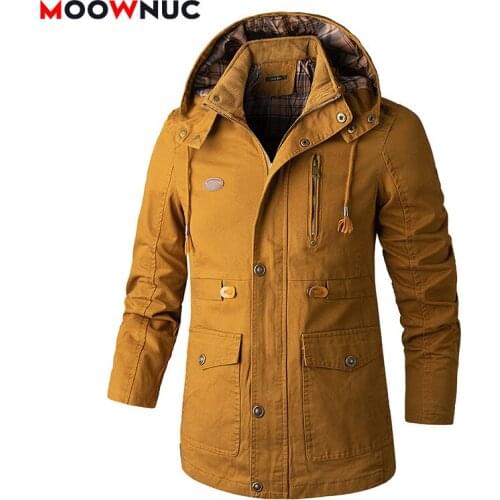Casual Windbreaker Fashion Coats Jackets for Men 2021 New Autumn Solid Fit Brand Outdoors Coverall Mens Clothes Male MOOWNUC