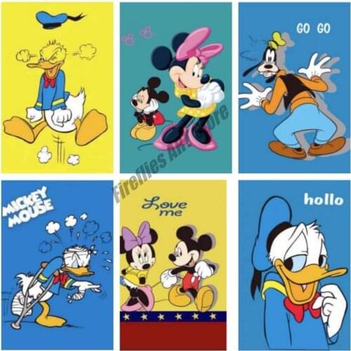 5d Round Diamond Painting Full Drill Disney Cartoon Zootopia Nick and Judy Cross Stitch Kits Diamond Embroidery Home Decor Gift