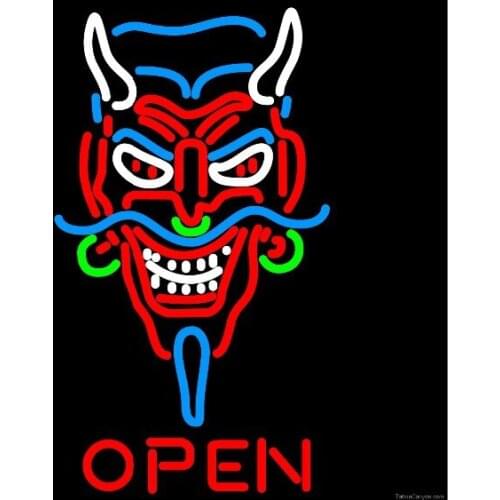 NEON SIGN for open Grimace avatar REAL GLASS BEER BAR PUB display Light Signs Signboard Store Shops 19*15"