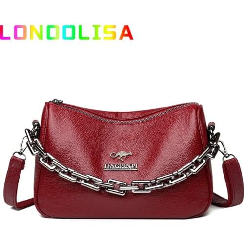 Casual Small PU Leather Crossbody Bags for Women 2021 Chains Handle Simple Purses and Handbags Ladies Shoulder Messenger Bag Sac