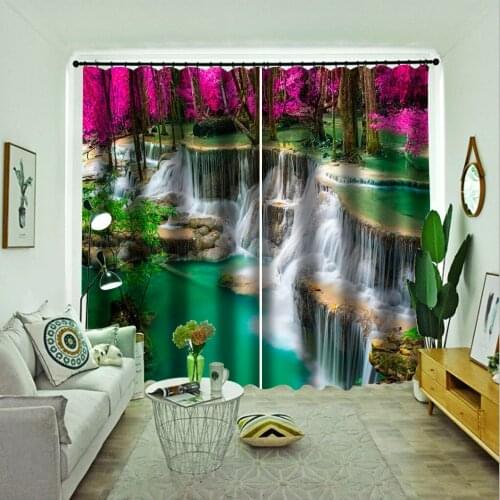 Waterfall Luxury Blackout 3D Window Curtain For Living Room office Bedroom personality curtains