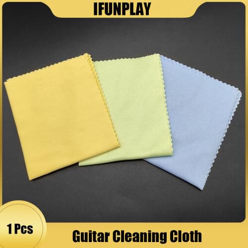 1pcs Guitar Cleaning Cloth Cleaner Microfiber for Violin Ukulele Trumpet Saxophone Musical Instrument Cleaning Random Colors