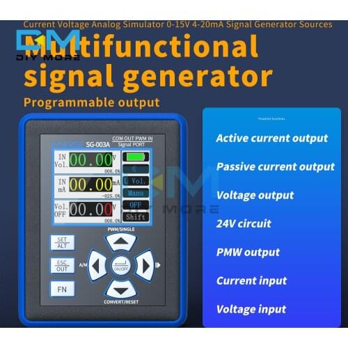 SG-003A 0-10V Adjustable Current Voltage Simulator 4-20mA Signal Generator Sources transmitter calibrator Transmitte PWM Analog