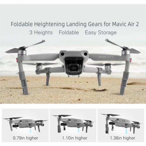 Sunnylife Foldable Support Leg Protectors Heightened Landing Gears for DJI Mavic Air 2 Camera Drone Accessories