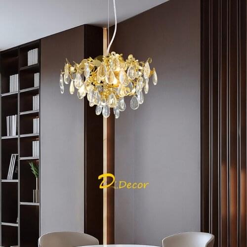 Modern Led Chandelier For Living Room Decorate Loft Lighting Decoration Hanging Lamp Kitchen Bedroom Branches Crystal Chandelier