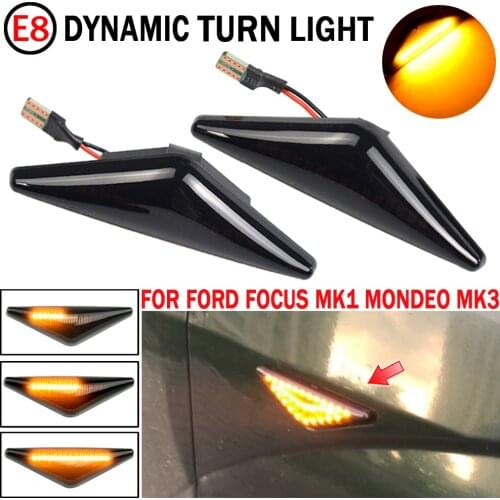 2Pcs Side Repeater Light Lamp LED Side Marker Blinker For Mondeo Mk3 Car Turn Signal Lights Indicator Lamp For Ford Focus Mk1