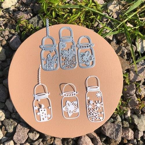 CH 2021 New Arrival Three bottles Stencil Metal Cutting Dies For Scrapbooking Practice Hands-on DIY Album Card Handmade Tools