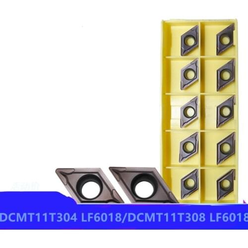 10pcs DCMT11T304 LF6018/DCMT11T308 LF6018 carbide inserts, to cut steel and stainless steel, DESKAR brand