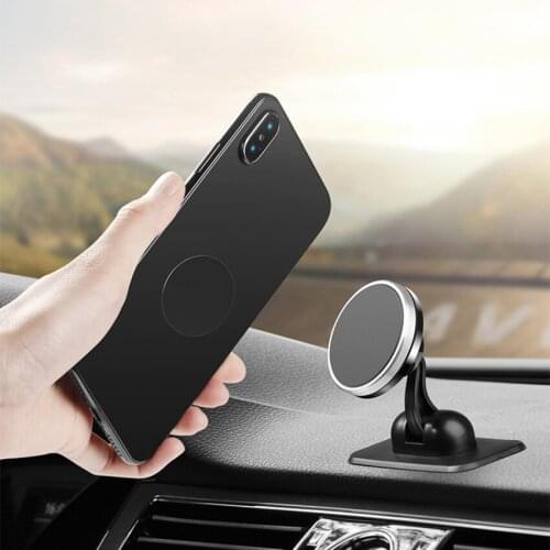 Universal Car Phone Mount Handsfree Stand, Rotatable Dashboard Phone Holder Strong Magnetic Car Phone Holder with Swing Arm