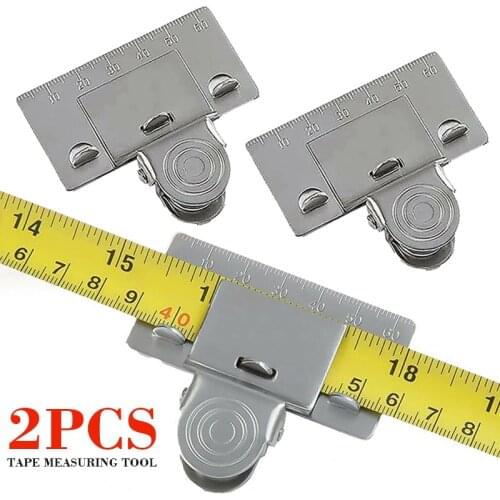 2pcs Tape Measures Positioning Clip Corner Edge Clamps Fixed Measurement Clip Tool Measure Aid Clip Accurate Reading