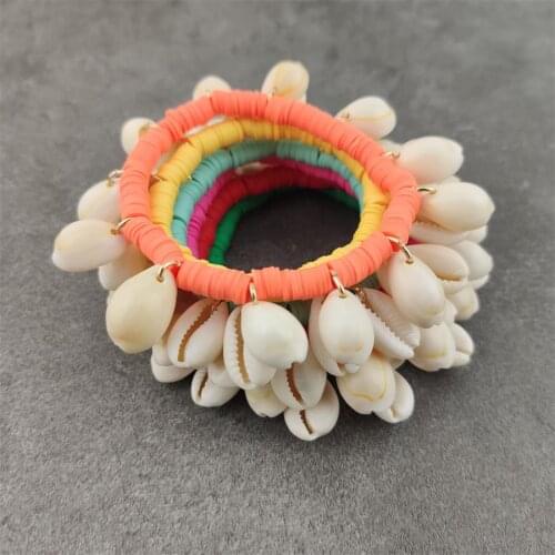 Boho Conch Shell Elastic Bracelet For Women Sea Style Beach Bracelets Bangles Summer Holiday Gift Femme Fine Bracelet Jewelry