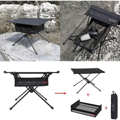 1Pc Portable Folding Table Camping Outdoor Furniture Computer Bed Aluminium Alloy Ultra Light Picnic Collapsible Desk