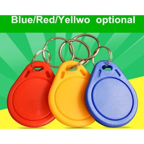 100pcs/lot) 13.56MHz Keyfobs RFID Key Finder Card Tags Attendance Management IC M1 S50 Keychain ABS Keyfobs Waterproof
