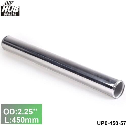 2pcs/unit 57mm 2.25"OD Out/Inlet Aluminum Straight Turbo/Intake/Intercooler Elbow Piping L:450mm For Toyota camry HU-UP0-450-57