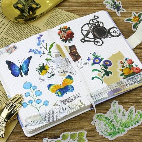 60PCS/pack Masking Paper Stickers Decorative Scrapbooking DIY Hand Account Material Journal Gift Supplies
