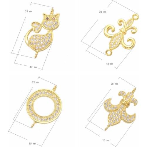 Accessories For Jewelry 2018 NEW designer Luxury Zirconia Infinity Charm Pendant Connectors Fit DIY Bracelet Necklace Earrings