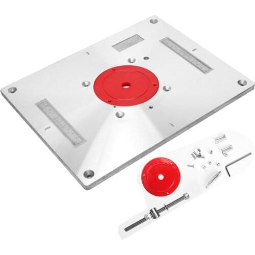 Aluminum Router Table Insert Plate Electric Wood Milling Trimming Machine Flip Plate Guide Table for Woodworking Work Bench