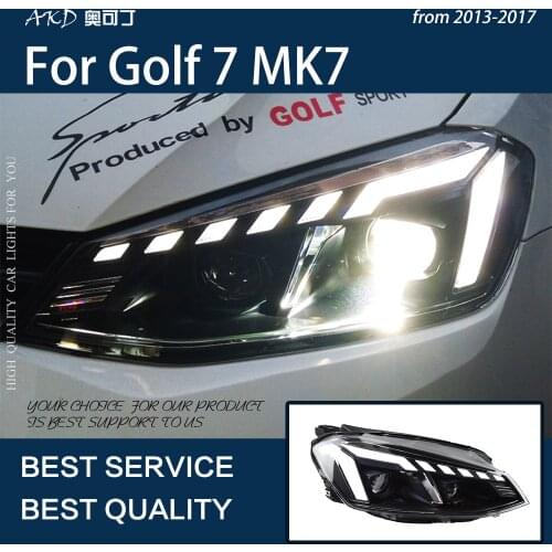 Car Styling for Golf 7 LED Headlight 2013-2017 Golf 7 Mk7 Headlights Audi-Design Animation DRL Head Lamp Dynamic Indicator