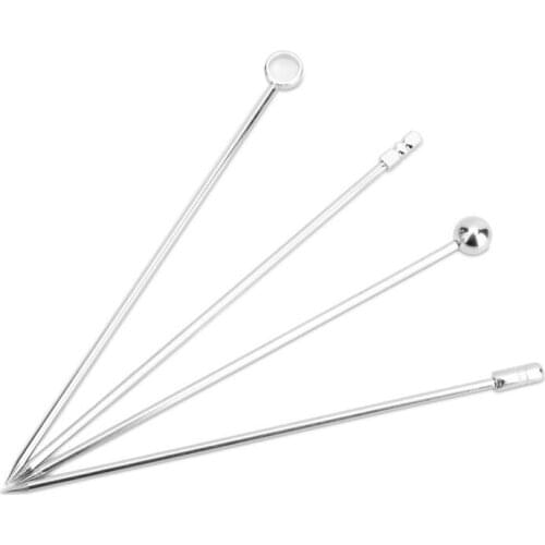 Kitchen Tools Tableware Stainless Steel Cocktail Wine Needle Sign Fruit Toothpick Fork 8 Pcs/lot