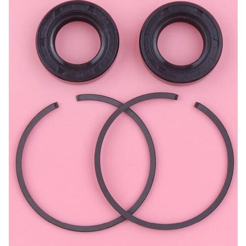 2 Set Crank Oil Seal 40mm x 1.5mm Piston Rings Kit For Robin NB411 Kawasaki TD40 Trimmer Brush Cutter Engine Part