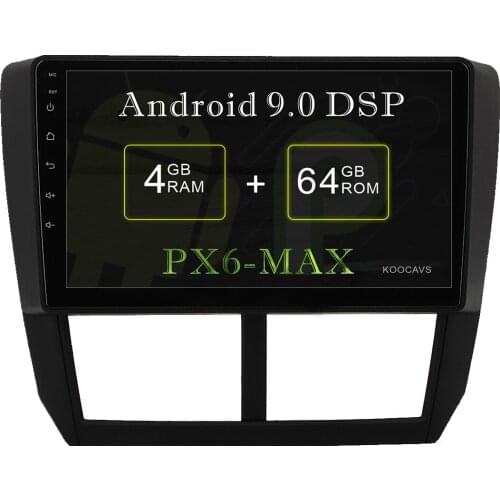 KOOCAVS 9" IPS Android 9.0 Car GPS Radio Player for Subaru Forester 2008-2012 with 4GB+64GB Stereo Multimedia Headunit