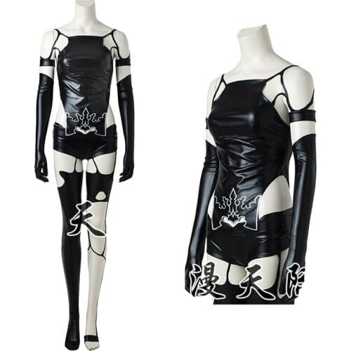 Games NieR:Automata YoRHa No. 2 Type A Cosplay Costumes Regular Size S-XXL Bandage Battleframe lingerie Clothing Long Wig