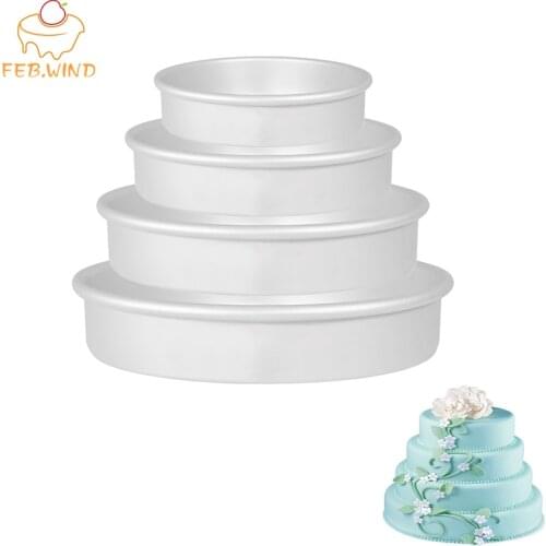 6/8/9/10 Inch Aluminum Round Cake Pans Best Layer Cake Tins For Baking Tiered Cake Mold For Rainbow Cheesecake Chiffon 0062