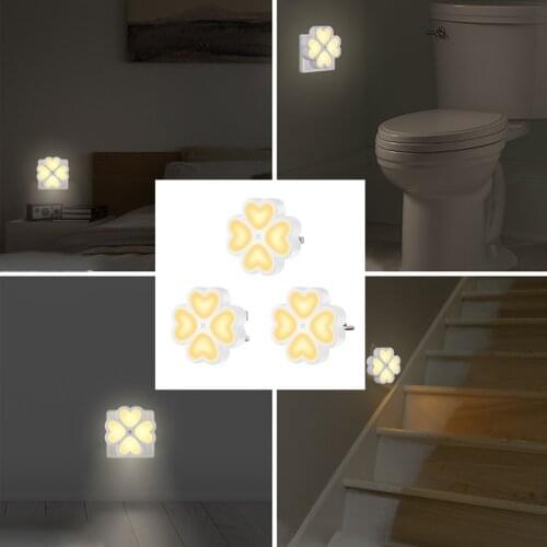 Mini LED Night Light EU US UK Plug Night Light Lamp For Children Kids Living Room Bedroom Induction Night Light Automatic Light