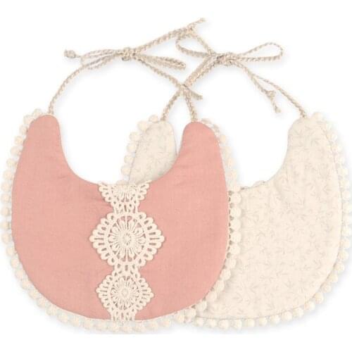 Fashion Tassel Double-deck Infant Baby Bibs Girls Boys Toddlers Dinner Feeding Saliva Towels Soft Cotton Linen Burp Cloths