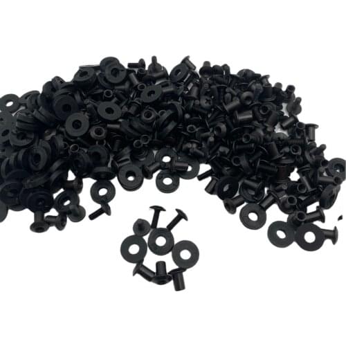 100/set black cross head Chicago screw rubber washer custom Kydex gun blade holster mounting kit