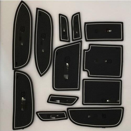 Gate Slot Pad Non-slip Cup Mats Anti-Slip Door Groove Mat Sticker Car Accessories 12pcs Rubber Fit For Honda Civic 1.8L 2.0L