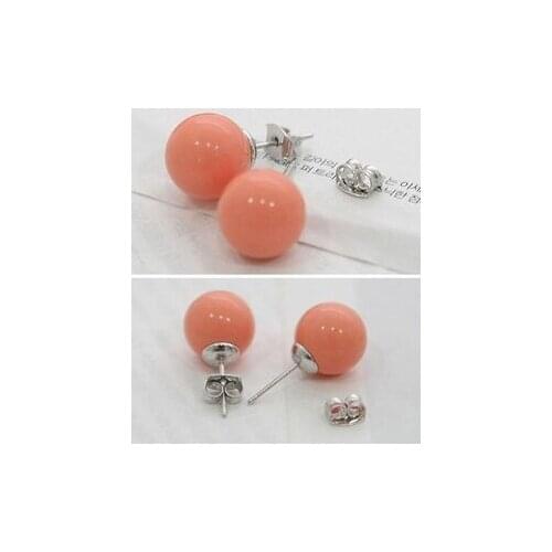 2019 New Casual Pink Ball Earrings Round Stud Earrings