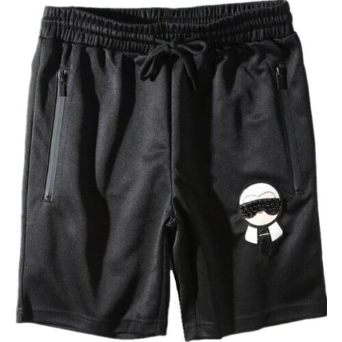 Novelty high quality New Men Luxury Pu Leather Doll Comfortable Classic Striped Skateboard Street Cotton Casual Shorts #N161